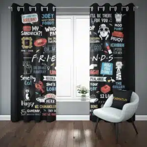 خرید خرید و قیمت پرده پانچ طرح سریال فرندز Friends - کارماتوس (پرده پانچی, پرده پانچی فیلم و سریال, دکوراسیون) از کرماتوس