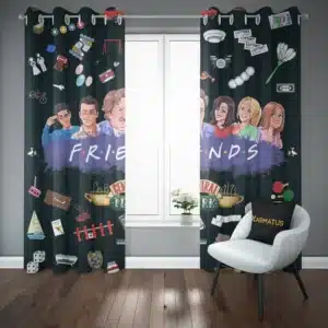 خرید خرید و قیمت پرده پانچ طرح سریال فرندز Friends - کارماتوس (پرده پانچی, پرده پانچی فیلم و سریال, دکوراسیون) از کرماتوس