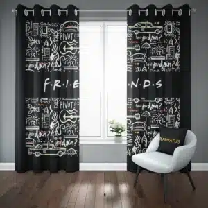 خرید خرید و قیمت پرده پانچ طرح سریال فرندز Friends - کارماتوس (پرده پانچی, پرده پانچی فیلم و سریال, دکوراسیون) از کرماتوس