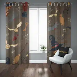 خرید پرده پانچ طرح هری پاتر Harry Potter - کارماتوس (پرده پانچی, پرده پانچی فیلم و سریال, دکوراسیون) از کرماتوس