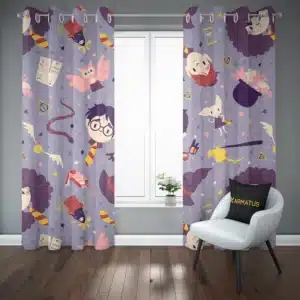 خرید پرده پانچ طرح هری پاتر Harry Potter - کارماتوس (پرده پانچی, پرده پانچی فیلم و سریال, دکوراسیون) از کرماتوس