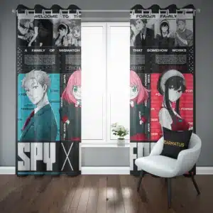 خرید پرده پانچ طرح خانواده جاسوس Spy x Family - کارماتوس (پرده پانچ انیمه, پرده پانچی, دکوراسیون) از کرماتوس