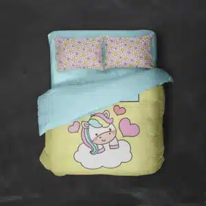 خرید روتختی طرح یونیکورن Unicorn یک و دونفره - کارماتوس (دکوراسیون, روتختی, روتختی حیوانات) از کرماتوس