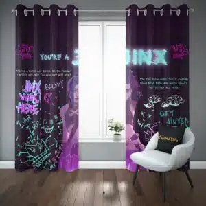 خرید پرده پانچ طرح آرکین Arcane - کارماتوس (پرده پانچی, پرده پانچی انیمیشن, پرده پانچی فیلم و سریال, دکوراسیون) از کرماتوس