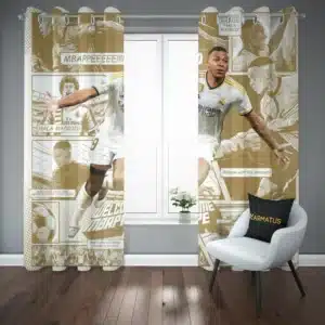 خرید پرده پانچ طرح کیلیان امباپه Kylian Mbappe - کارماتوس (پرده پانچ بازیکن فوتبال, پرده پانچی, دکوراسیون) از کرماتوس