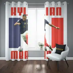 خرید پرده پانچ طرح کیلیان امباپه Kylian Mbappe - کارماتوس (پرده پانچ بازیکن فوتبال, پرده پانچی, دکوراسیون) از کرماتوس