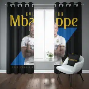 خرید پرده پانچ طرح کیلیان امباپه Kylian Mbappe - کارماتوس (پرده پانچ بازیکن فوتبال, پرده پانچی, دکوراسیون) از کرماتوس