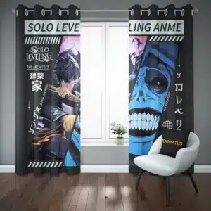 خرید پرده پانچ طرح انیمه تک رو Solo Leveling - کارماتوس (پرده پانچ انیمه, پرده پانچی, دکوراسیون) از کرماتوس