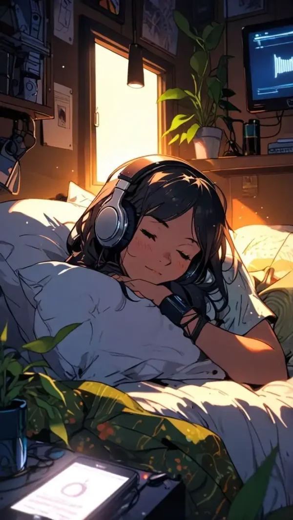 دانلود عکس دختر انیمه در شب A picture of an anime girl at night با کیفیت 4k و رزولویشن بالا - کارماتوس