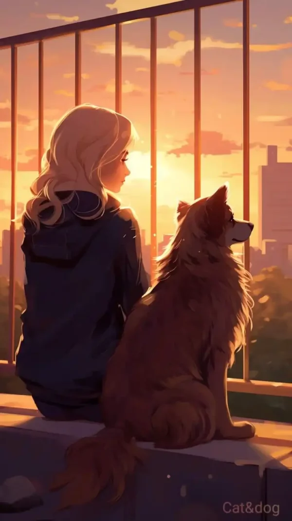 دانلود عکس دختر انیمه در شب A picture of an anime girl at night با کیفیت 4k و رزولویشن بالا - کارماتوس