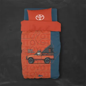 خرید روتختی طرح تویوتا Toyota یک و دو نفره - کارماتوس (دکوراسیون, روتختی, روتختی ماشین) از کرماتوس