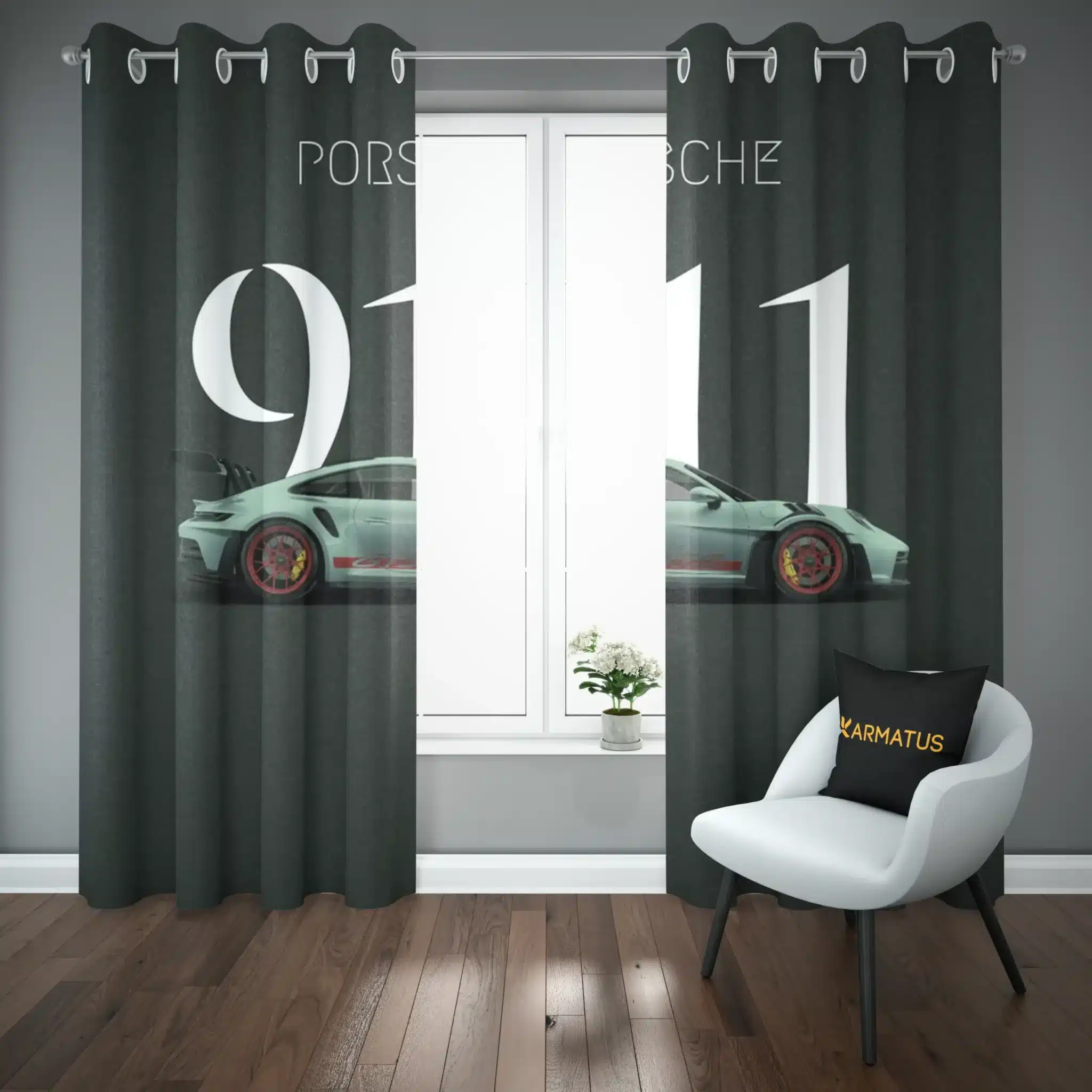 پرده پانچ پورشه | کالکشن Car - مدل POR-003 3,499,000 تومان – کارماتوس پرده پانچ طرح پورشه Porsche - کارماتوس