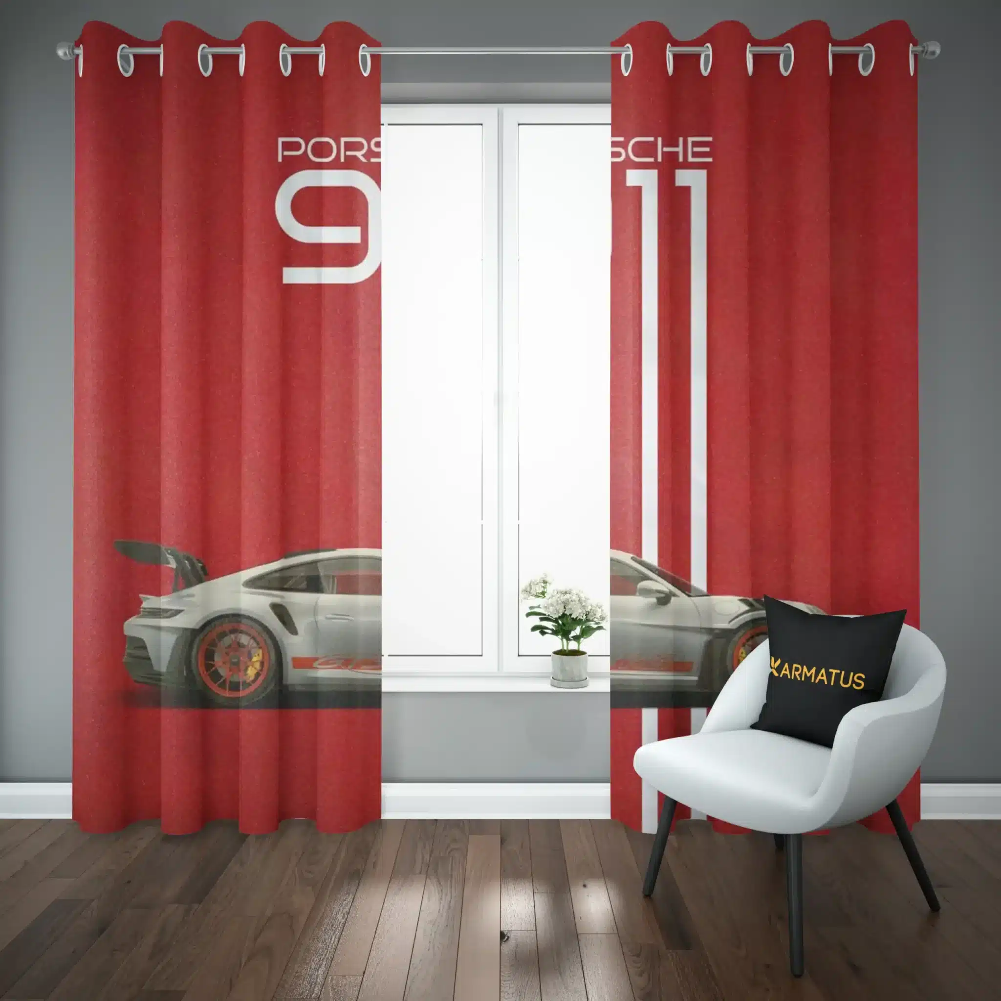 پرده پانچ پورشه | کالکشن Car - مدل POR-004 3,499,000 تومان – کارماتوس پرده پانچ طرح پورشه Porsche - کارماتوس