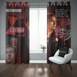 پرده پانچ طرح بیوه سیاه Black Widow