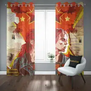 پرده پانچ طرح بیوه سیاه Black Widow