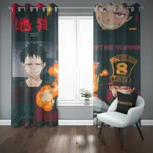 پرده پانچ طرح فایر فورس Fire Force