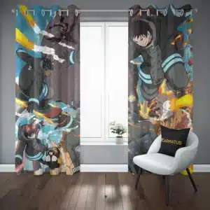 پرده پانچ طرح فایر فورس Fire Force