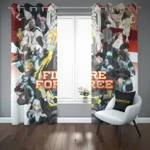 پرده پانچ طرح فایر فورس Fire Force