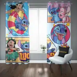 پرده پانچ طرح لیلو و استیچ Lilo & Stitch