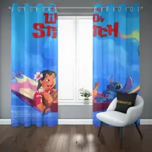 پرده پانچ طرح لیلو و استیچ Lilo & Stitch