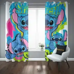 پرده پانچ طرح لیلو و استیچ Lilo & Stitch