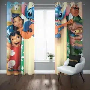 پرده پانچ طرح لیلو و استیچ Lilo & Stitch