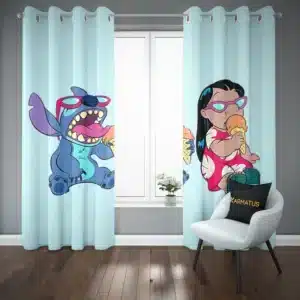پرده پانچ طرح لیلو و استیچ Lilo & Stitch