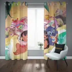 پرده پانچ طرح لیلو و استیچ Lilo & Stitch