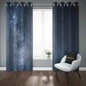 پرده پانچ طرح اسمان شب و ستاره Sky Night & Stars