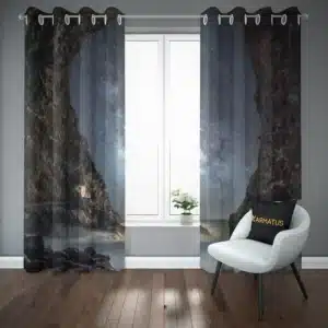 پرده پانچ طرح اسمان شب و ستاره Sky Night & Stars