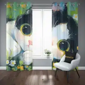 پرده پانچ طرح حیوانات پاستیلی Pastel Animals