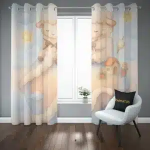 پرده پانچ طرح حیوانات پاستیلی Pastel Animals