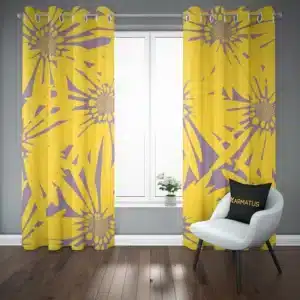 پرده پانچ طرح گل افتابگردان Sunflower