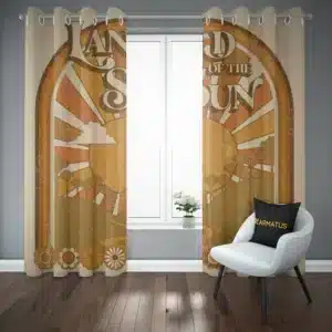 پرده پانچ طرح گل افتابگردان Sunflower