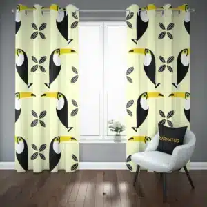 پرده پانچ طرح پرنده های استوایی Tropical Birds