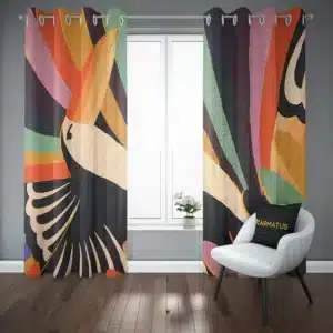 پرده پانچ طرح پرنده های استوایی Tropical Birds