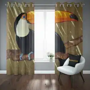 پرده پانچ طرح پرنده های استوایی Tropical Birds