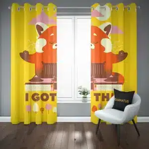 پرده پانچ طرح قرمز شدن Turning Red