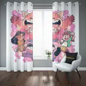 پرده پانچ طرح قرمز شدن Turning Red