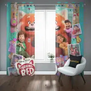 پرده پانچ طرح قرمز شدن Turning Red