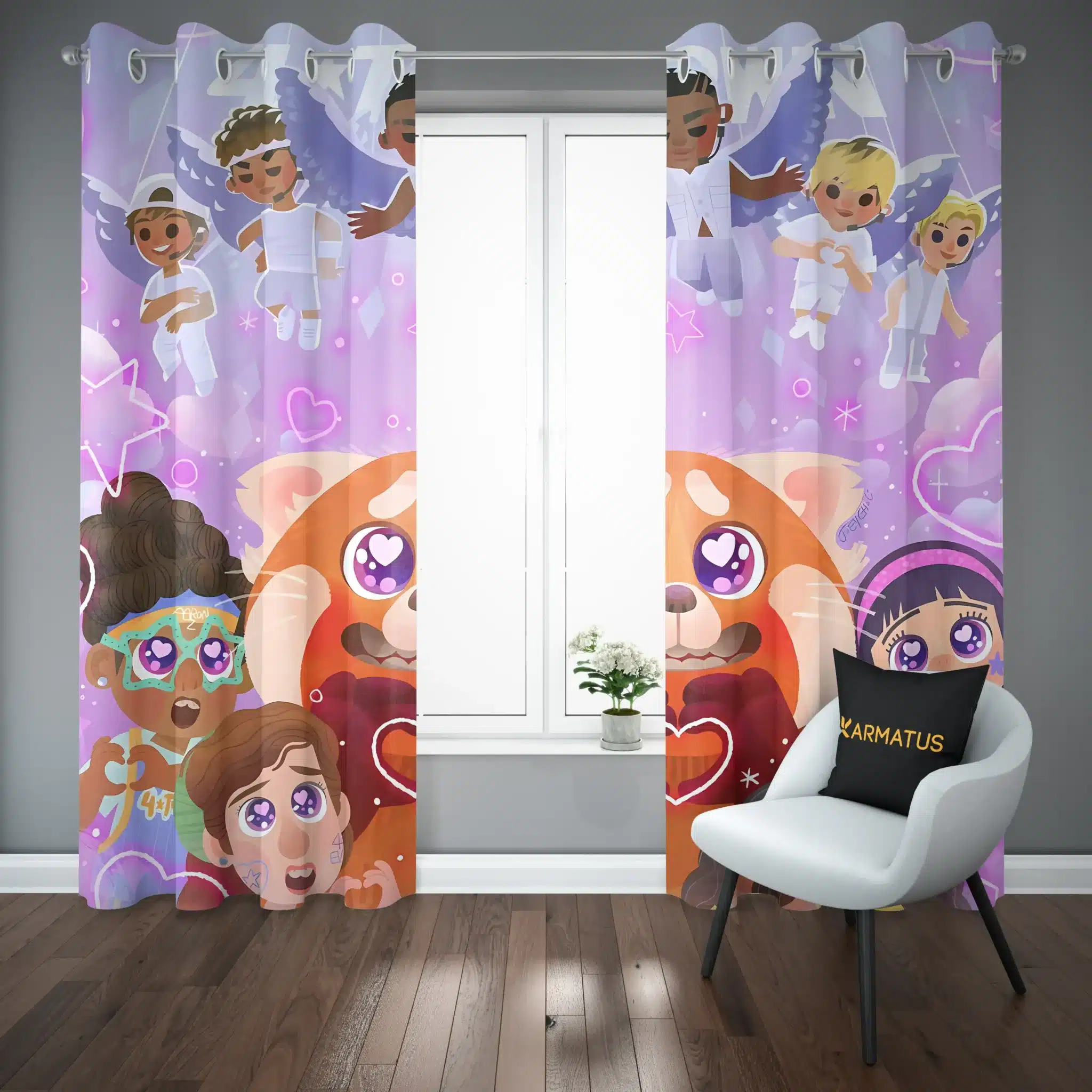 پرده پانچ طرح قرمز شدن Turning Red کد 9 3,499,000 تومان – کارماتوس پرده پانچ طرح قرمز شدن Turning Red