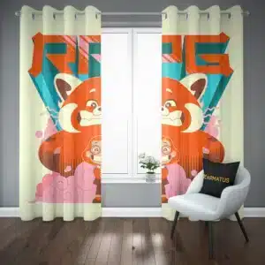 پرده پانچ طرح قرمز شدن Turning Red