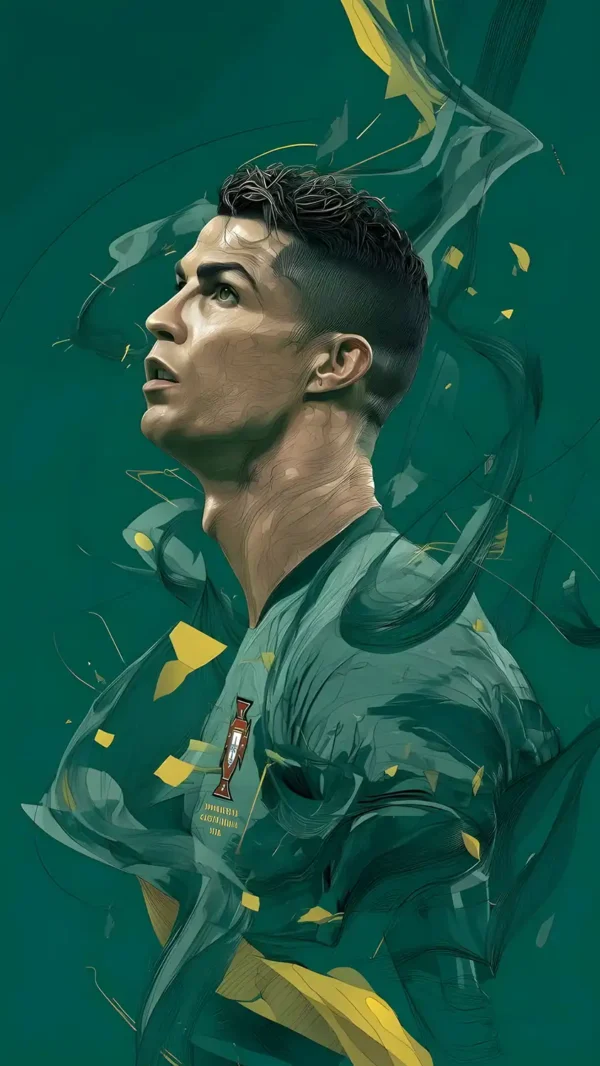 والپیپر رونالدو با پیراهن قرمز تیم ملی پرتغال در جام ملت‌های اروپا