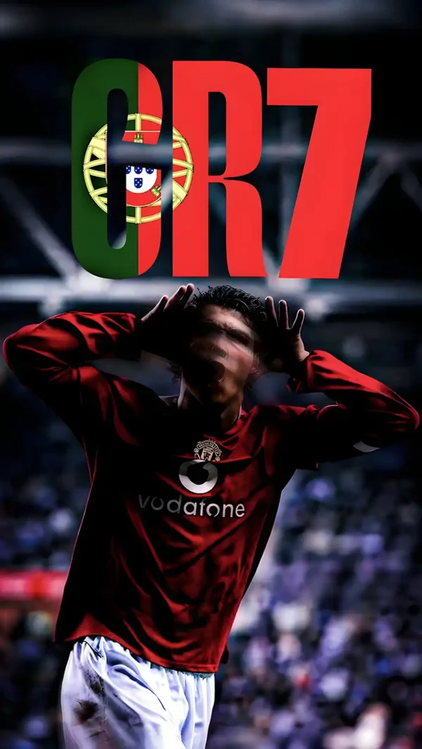والپیپر رونالدو با پیراهن قرمز تیم ملی پرتغال در جام ملت‌های اروپا