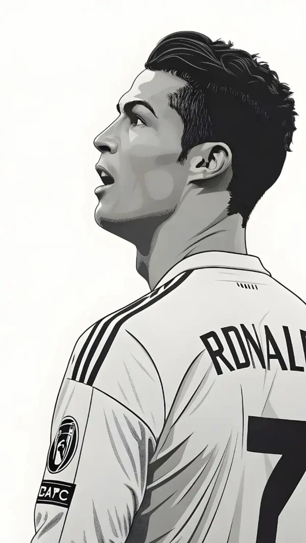 عکس کریستیانو رونالدو در لباس رئال مادرید در حال بالا بردن جام لیگ قهرمانان اروپا