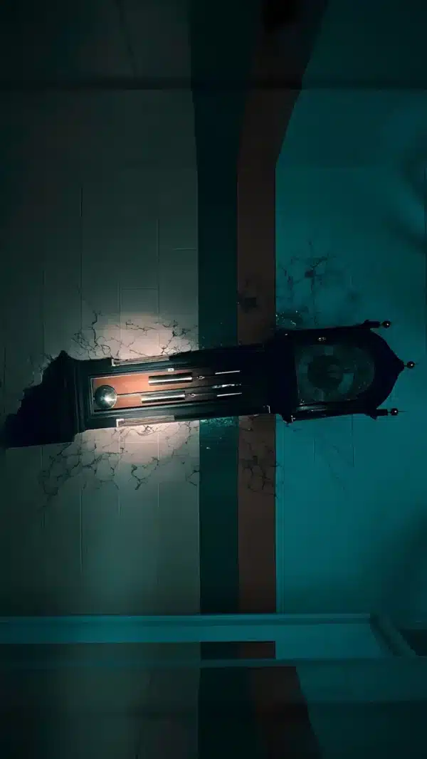 شهر Hawkins در شب با نورهای قرمز Upside Down - والپیپر HD