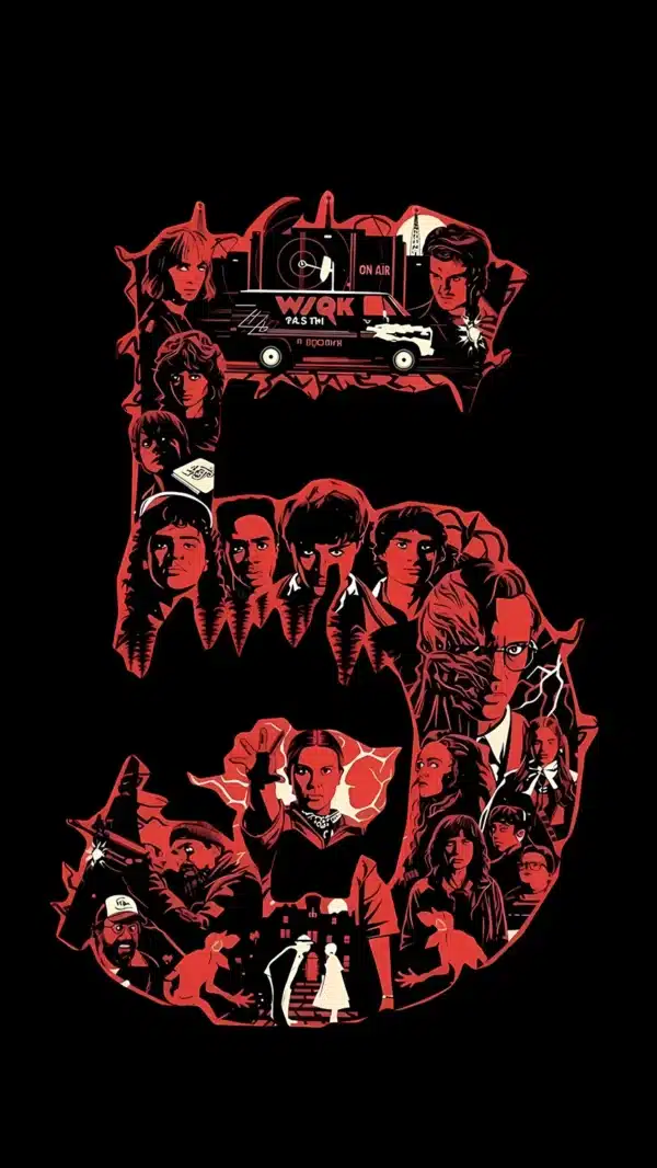 پوستر رسمی فصل 5 سریال Stranger Things با Vecna - والپیپر 4K