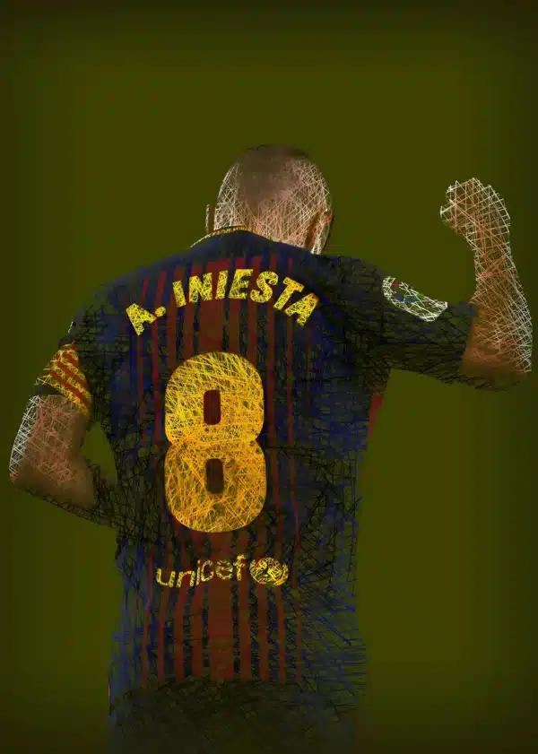 والپیپر اینیستا پیراهن بارسلونا افسانه‌ای