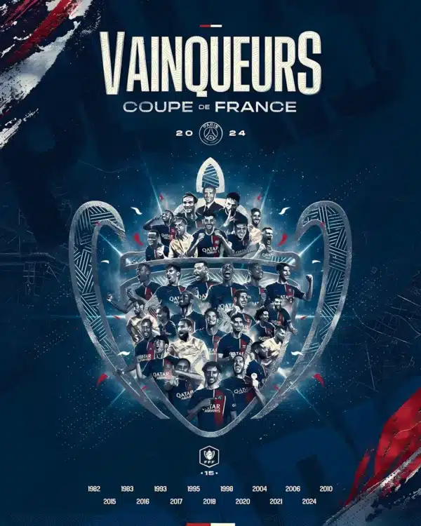 والپیپر پاریس سن ژرمن با ترکیب تیم کامل