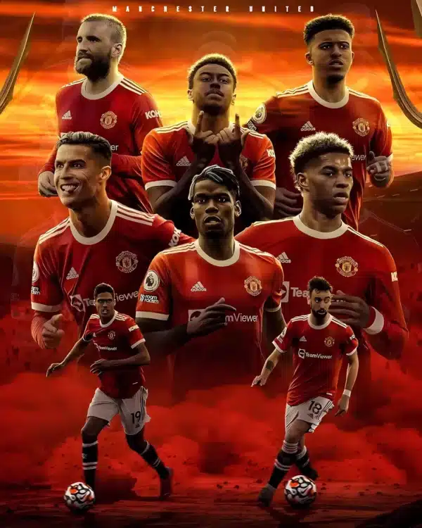 والپیپر منچستر یونایتد Manchester united و کریستیانو رونالدو